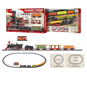 Залізниця (26 елементів, звуки, підсвічування, локомотив, 4 вагони, в коробці) 5143