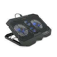 Підставка під ноутбук IceCoorel K22, 10-17", 2*125 mm+2*70 mm 2600±10% RPM, корпус пластик + алюміній,