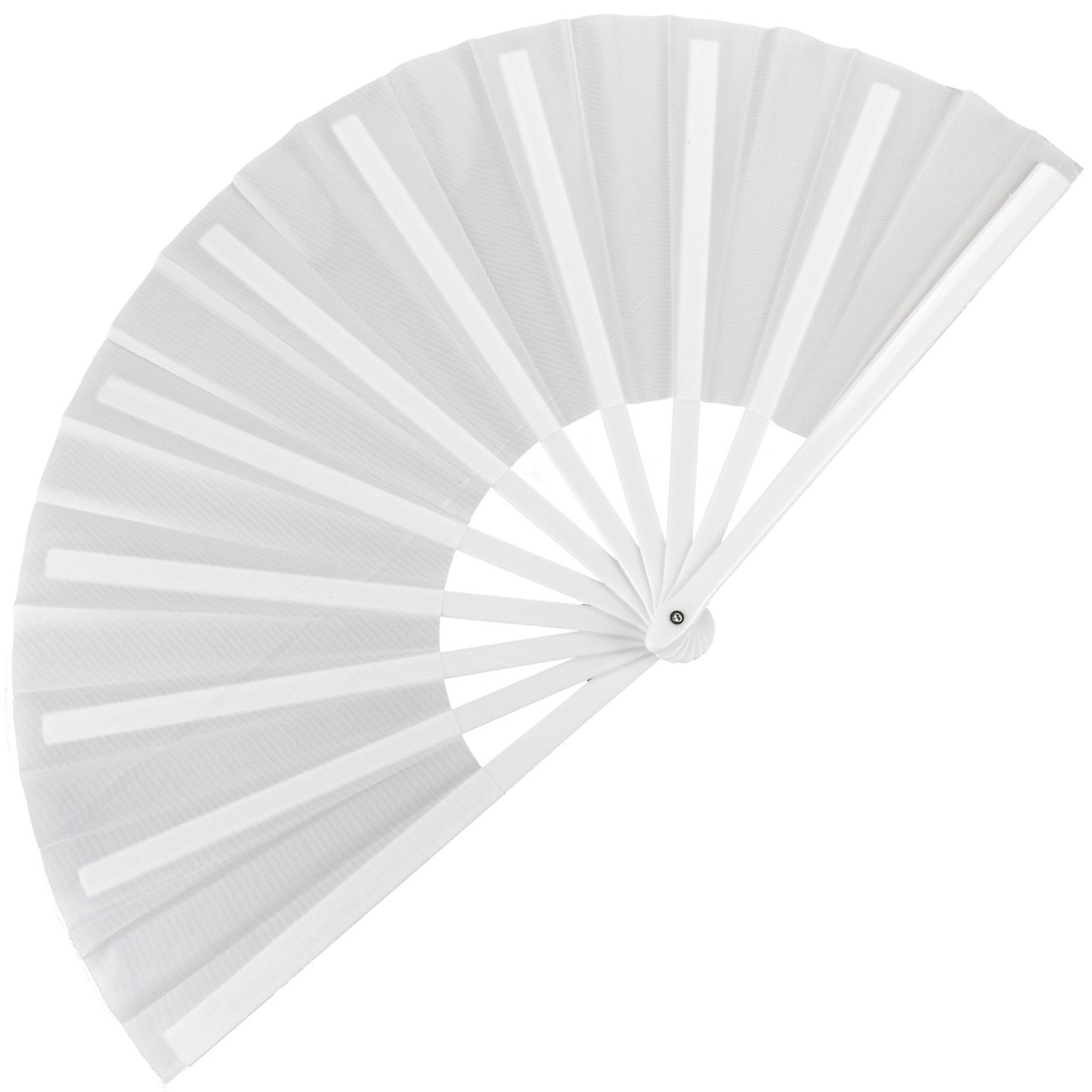 Віяло біле ручне для танців і спорту 33х61 см (В4791)