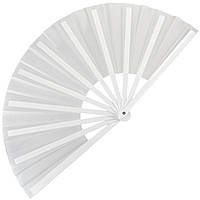 Віяло біле ручне для танців і спорту 33х61 см (В4791)