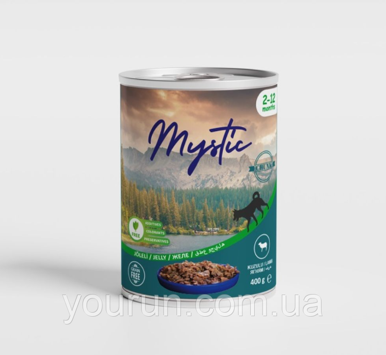 Mystic (Містик) Dog Puppy- Консерви для цуценят шматочки ягнятини в желе, фото 1