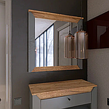 Настінне Дзеркало Нордік 800 Еверест Дуб крафт золотий, Білий (80х6х77), фото 6