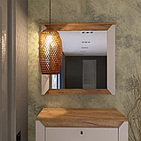 Настінне Дзеркало Нордік 800 Еверест Дуб крафт золотий, Білий (80х6х77), фото 2