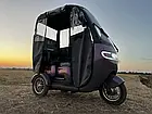 Потужний триколісний електроскутер з дахом 800W батарея 72V/20Ah із колесами 10х3 Crosser TR3, фото 4