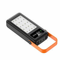 Повербанк Bilitong S-03 50000mAh 2,1A 4USB Lightning/Micro/Type-C, 2 LED Light, 4 Кабелі (чорний)