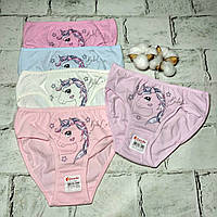 Дитячі трусики для дівчинки набір 5 шт бавовняні труси дівчинці Donella 122-128 см 6-7 років Єдиноріг 4171PB25