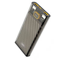 Повербанк XO PR194 Прозорий 10000 mAh 2A 2 USB/Type-C/Lightning чорний