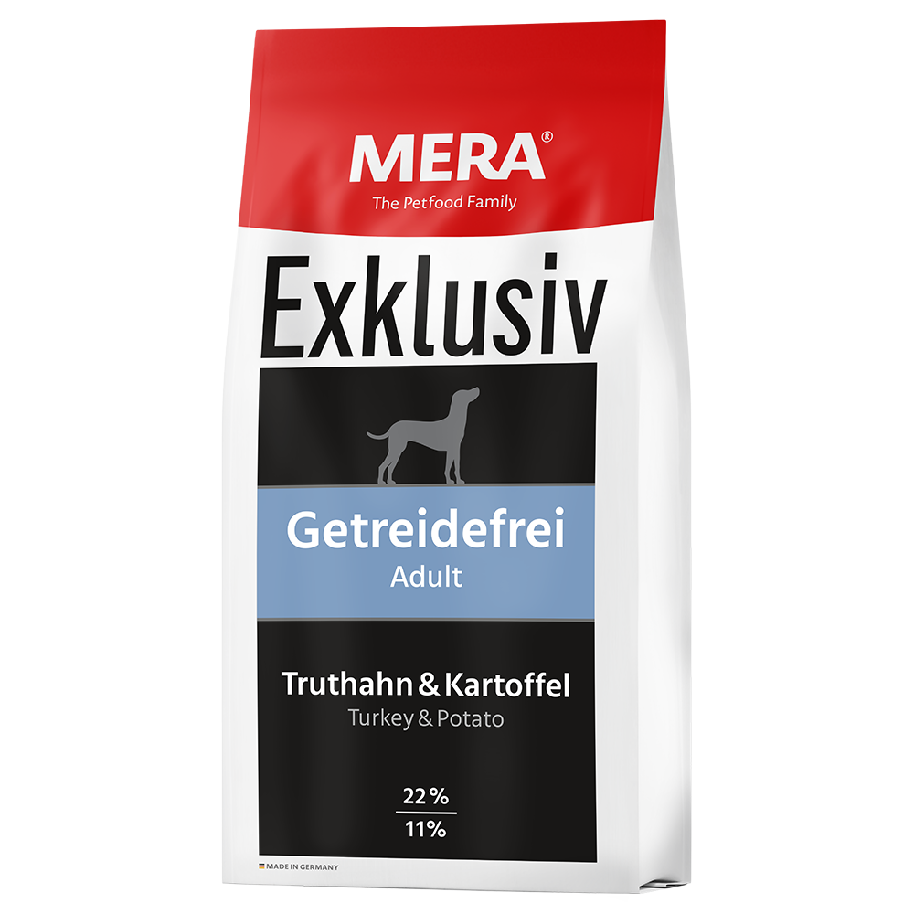 Сухий беззерновий корм для собак з індичкою та картоплею MERA EXCLUSIV getreidefrei Truthahn-Kartoffel, 15 кг (*), фото 1