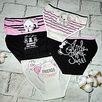 Дитячі трусики для дівчинки набір 5 шт бавовняні труси дівчинці Donella 134-140 см 8-9 років Ведмедик 4171PB29