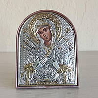 Грецька ікона Silver Axion Божа Мати Семистрільна EP2-152PAG/P 6х8 см