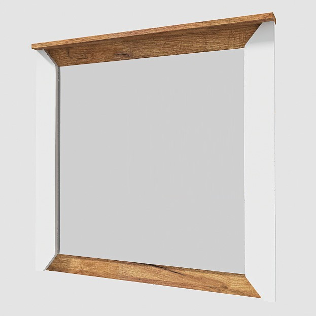 Настінне Дзеркало Нордік 800 Еверест Дуб крафт золотий, Білий (80х6х77), фото 1