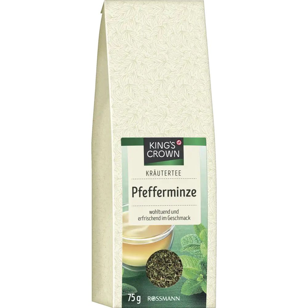 Чай перцева м’ята KING'S CROWN Kräutertee Pfefferminze 75g, фото 1