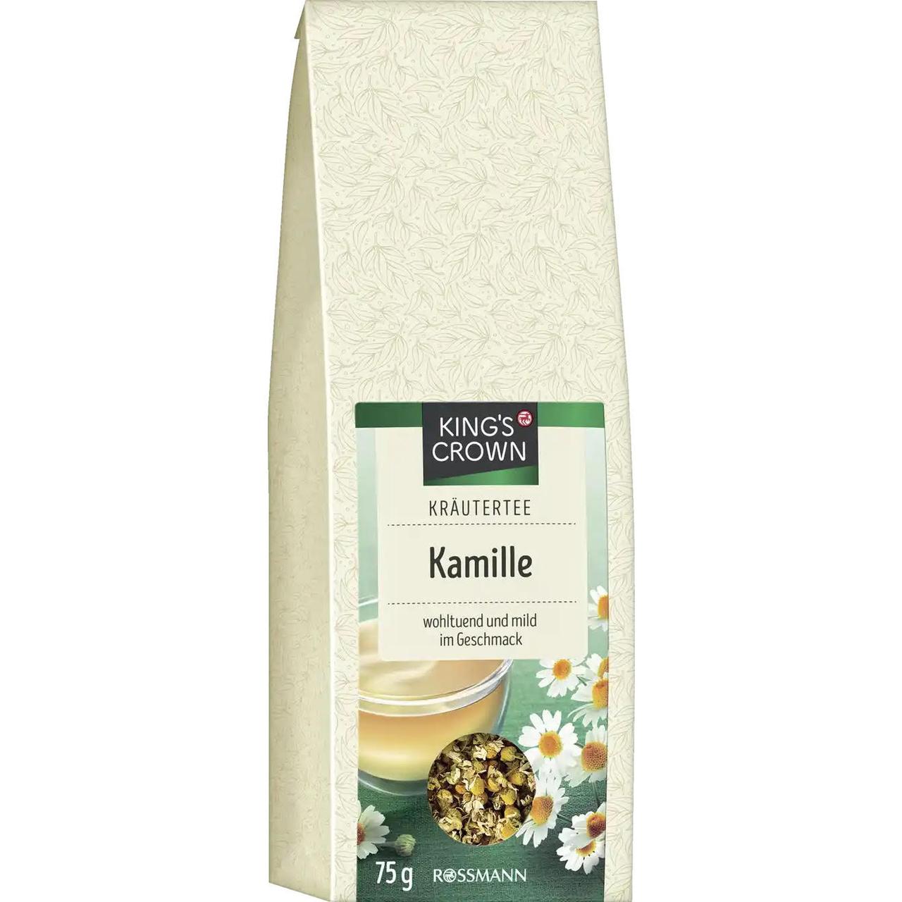 Чай з ромашки KING'S CROWN Kräutertee Kamille 75g, фото 1