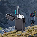 Водонепроникна подвійна електрична USB-запальничка Carbone KT6007906 solve, фото 4