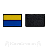 Тактичний патч прапор України з липучкою. Шеврон прапор України. Жовто-блакитний патч. Жовто-синій патч прапора україни., фото 2