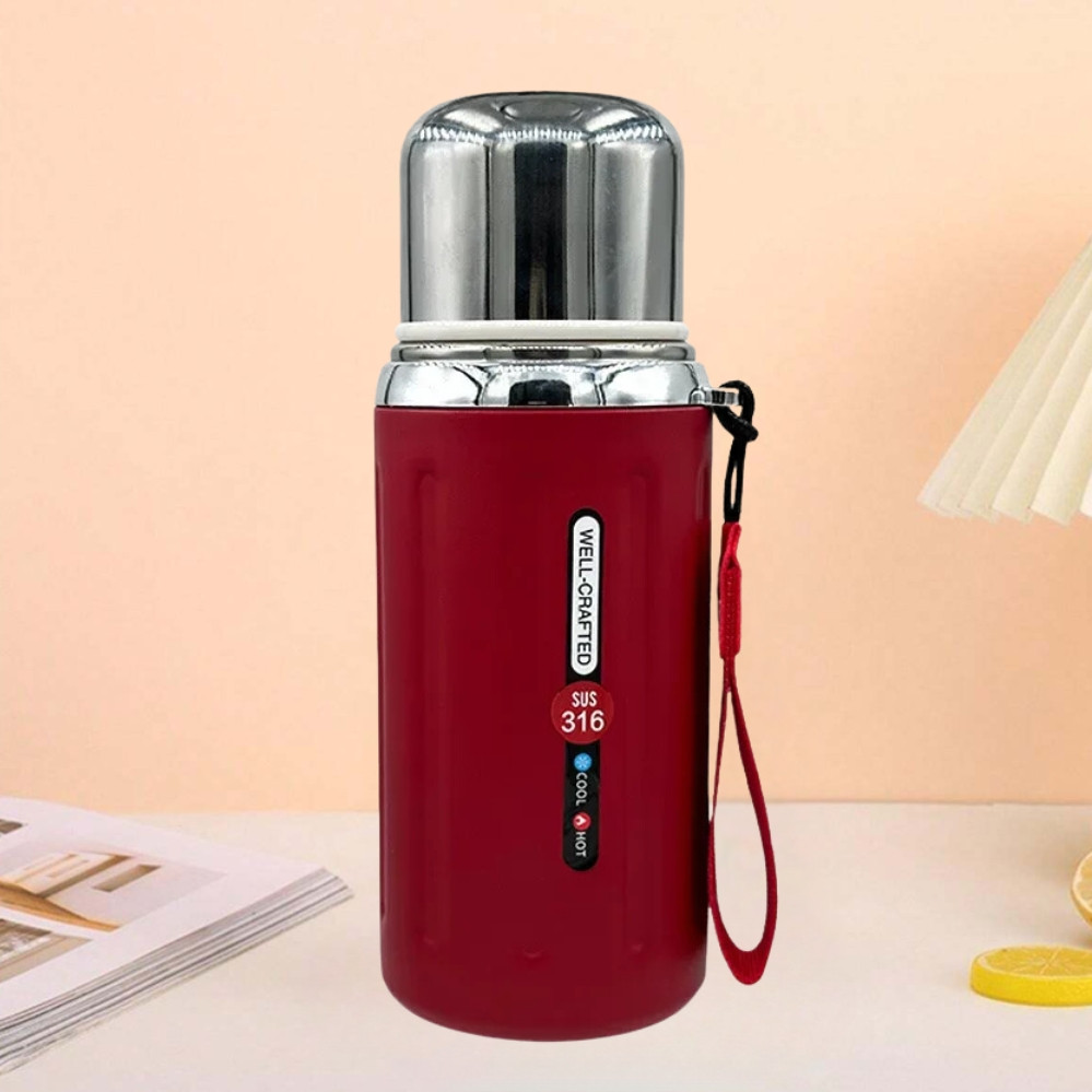 Вакуумний термос з нержавіючої сталі 600 мл портативний термокухоль для напоїв з вакуумною ізоляцією, фото 1