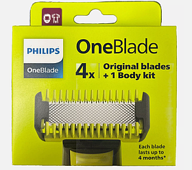 Змінні леза Philips OneBlade QP310/50 Face + Body kit (4 шт.) 02643
