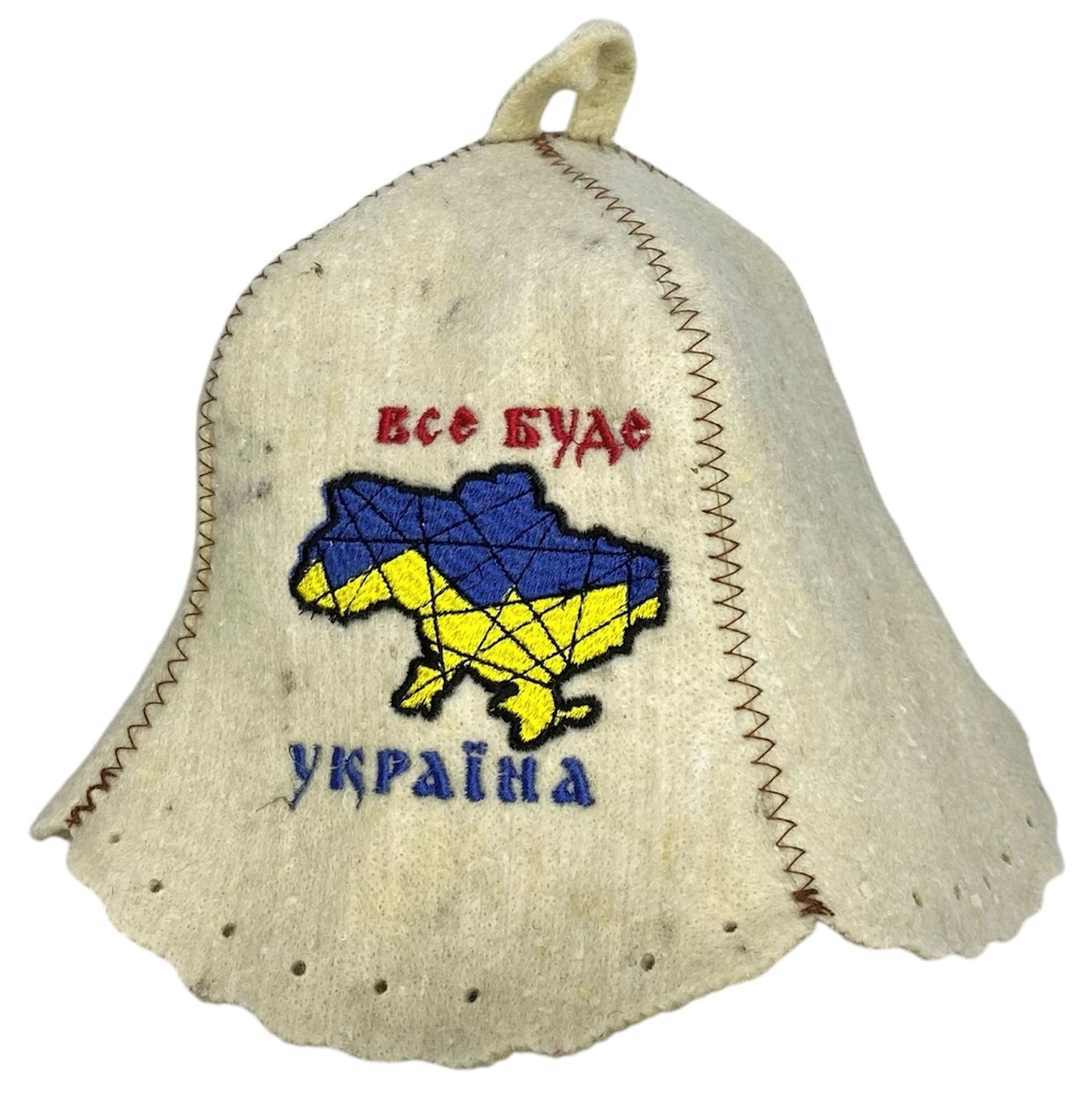 Шапка для бані та сауни з вовни Все буде Україна, фото 1