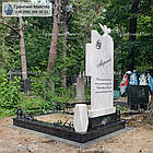 Жіночий пам'ятник з білого мармуру з кольоровим портретом № 198, фото 5