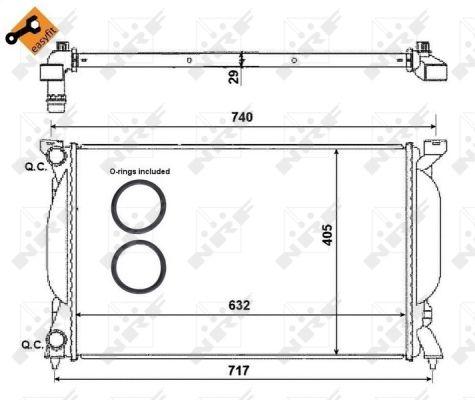 Радиатор охлаждения AUDI A4 (8E2, B6) A4 (8EC, B7) A4 (8K2, B8) A4 Avant (8E5, B6) A4 Avant (8ED, B7) A6 (4B2,