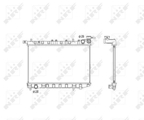 Радіатор охолодження NISSAN 100 NX (B13) SUNNY II (N13) SUNNY II Hatchback (N13) SUNNY III (N14) SUNNY III