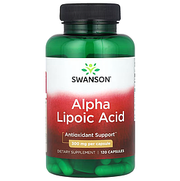 ALA Alpha Lipoic Acid 300 мг Swanson 120 капсул