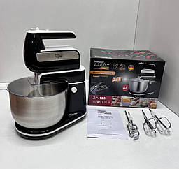 Стаціонарний міксер на підставці із металевою чашею, тістоміс 2 в 1 4л 1500Вт Zepline ZP-120