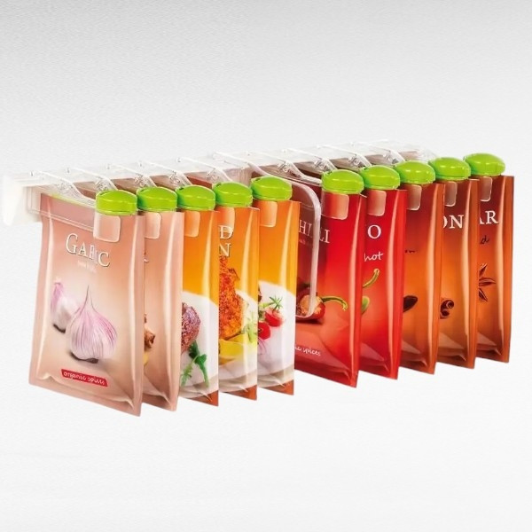 Органайзер для пакетів спецій із затискачами (SP-55), фото 1