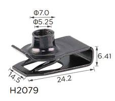 Скоба H2079 під гвинт L-24,2x14,5 D=5 TOYOTA (16462) ( уп. 100 шт.)