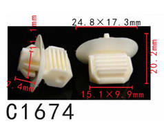 Кліпси C1674 обшивка салону VW, SEAT, SKODA (6N0867276, 12633) ( уп. 100 шт.)