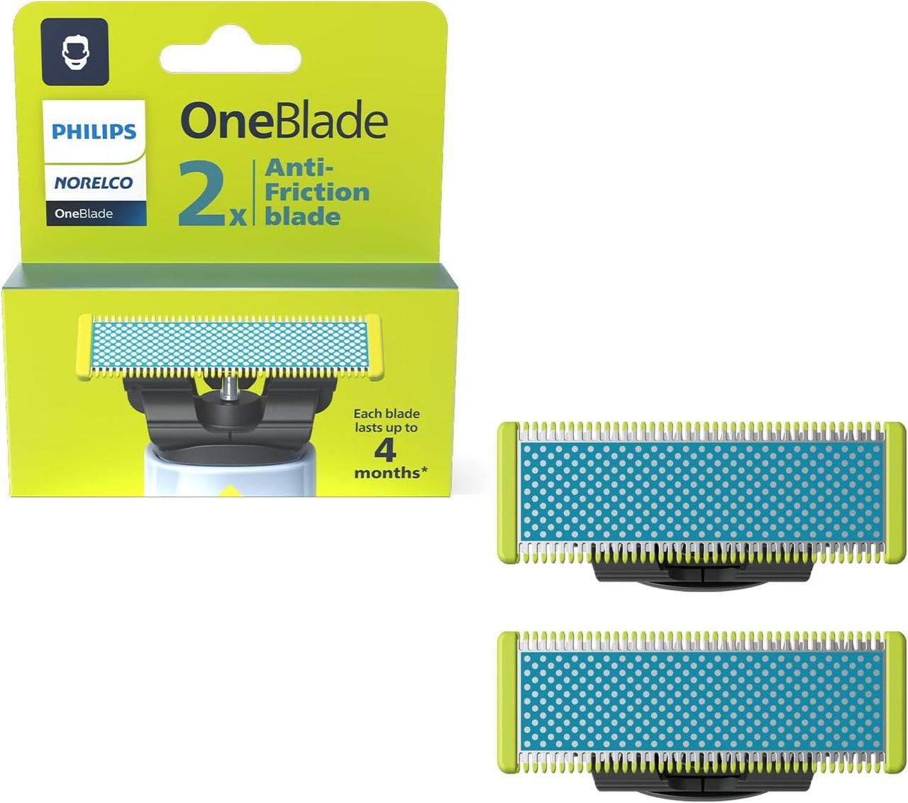 Змінні леза Philips OneBlade QP225/50 з антифрикційним покриттям (2 шт.) 02644