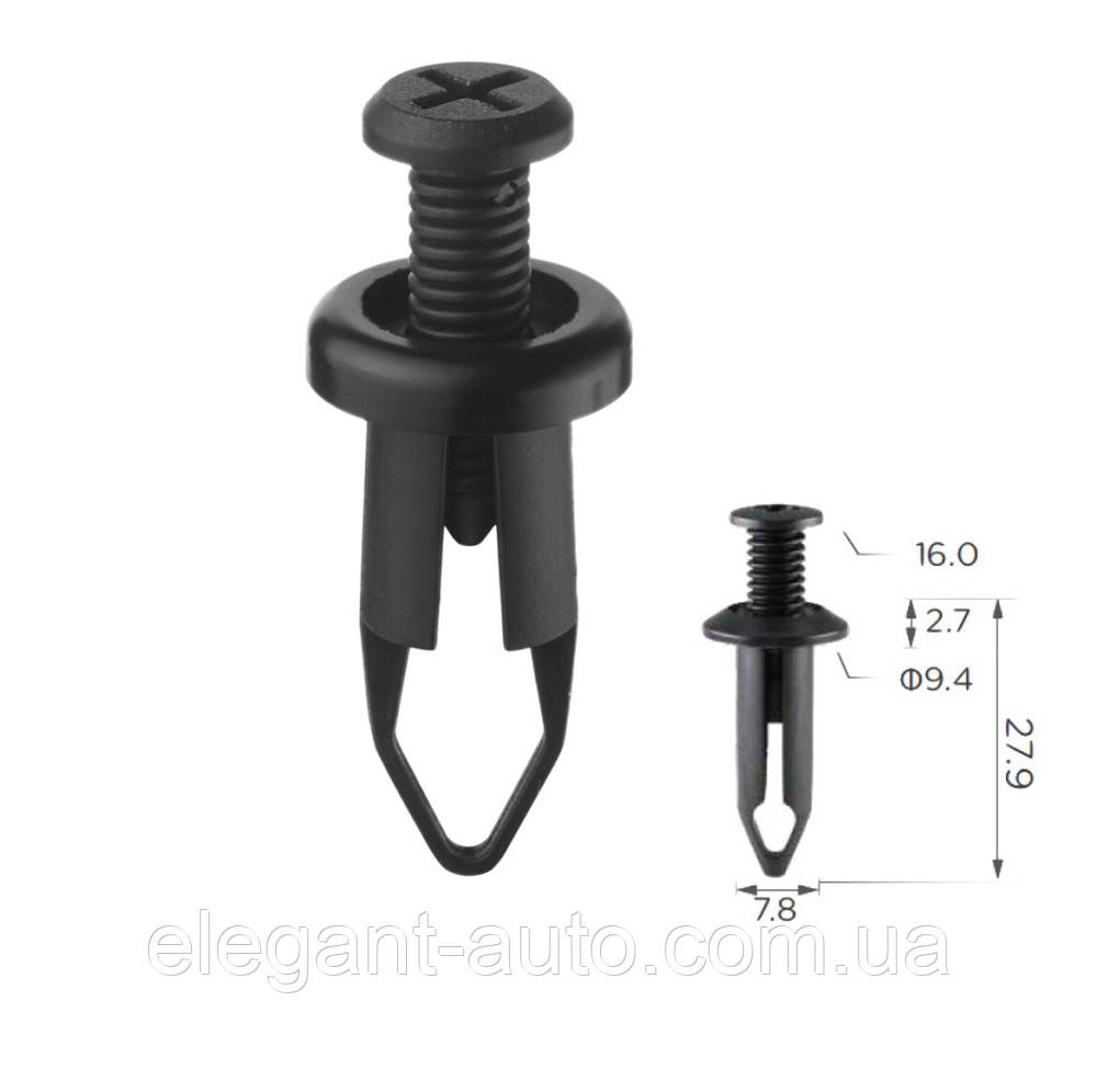 Кліпси C3539 універсальні Ø8 (уп.100шт)