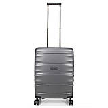 Набір валіз Франція (L M S-3шт) поліпропілен сіра/Airtex 242, фото 2