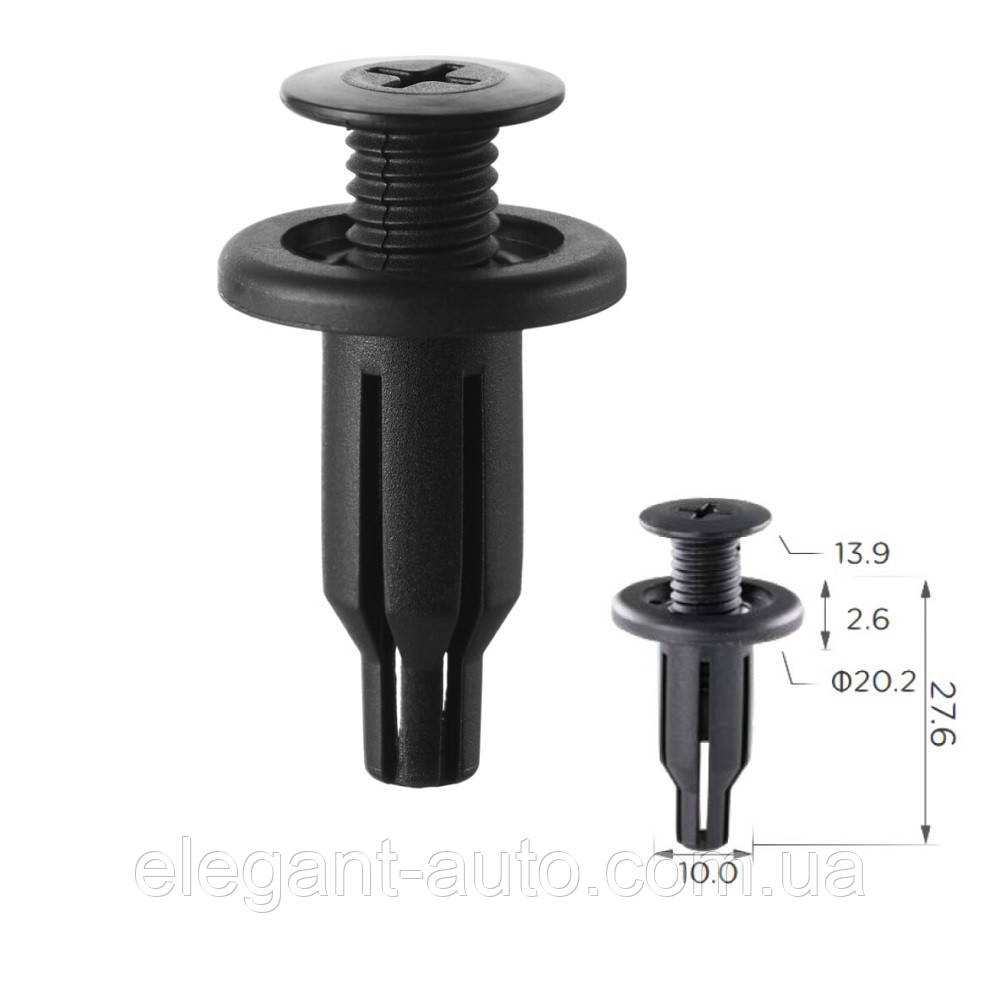 Кліпси C0018 Тримач пер/зад бампера Daewoo чорні (уп.100шт)