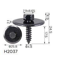 Саморіз H2037 з шайбою Mercedes (A2019900536) ( уп. 100 шт.)