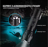 Водонепроникна індукційна електрична USB-запальничка З ліхтариком у подарунковій упаковці Black KT6007902, фото 4