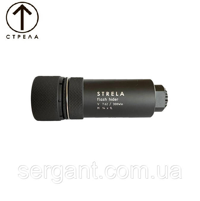 ПОЛУМ’ЯГАСНИК 7.62 "Стріла" АКМ Gen2 (різьба 14х1 ліва) для АКМ/АКМС/АК-47/АКС-47  ЧОРНИЙ, фото 1