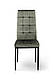Стілець обідній Айс чорний (метал/велюр попелястий), фото 3