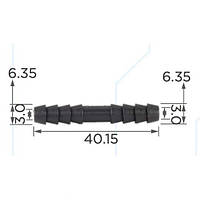 З'єднувач C0401 для трубок d6.3мм OEM 22020 (упа. 100 шт.)