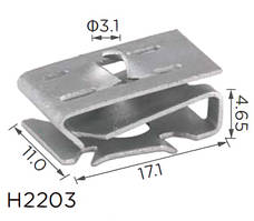Скоба H2203 VOLKSWAGEN, AUDI, SKODA, SEAT (N90959101, 16132) (п. 100 шт.)