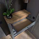 Тумба для взуття із дзеркалом Нордік 800 Еверест Дуб крафт золотий, Білий, фото 10