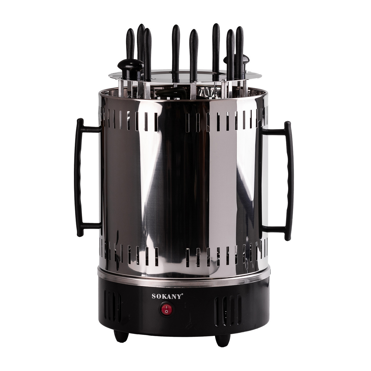 Электро шашлычница на 8 шампуров вертикальная 1500 Вт автоматическая ...