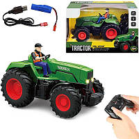 Трактор із фермером  на радіокеруванні акумуляторний світяться фари  Розмір трактора 19.5 * 10.5 * 11.5 см.
