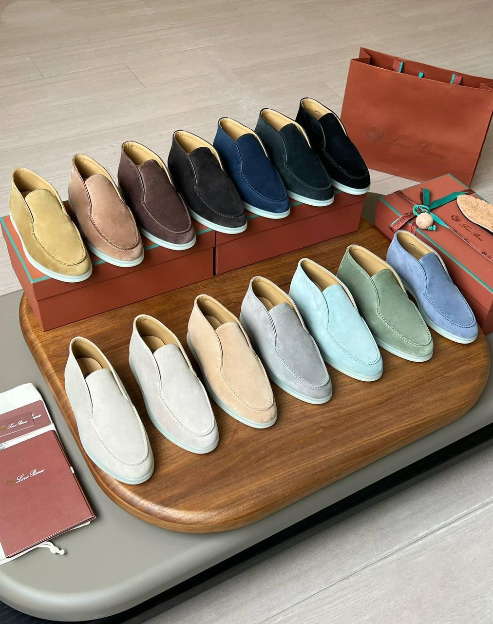 Замшеві лофери високі LP