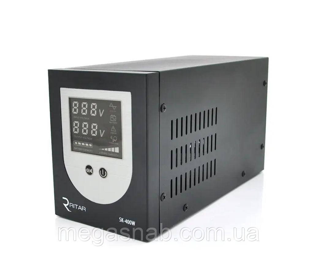ДБЖ з правильною синусоїдою RITAR SK-600VA (400W) 12 V під зовнішню батарею