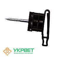 Ізолятор для стрічок, защіпний механізм, вкручується до 40 мм, коробка 25 шт.