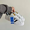 Жіночі Кросівки Adidas Superstar Classic Адідас Суперстар білі класичні шкіра демісезон, фото 8