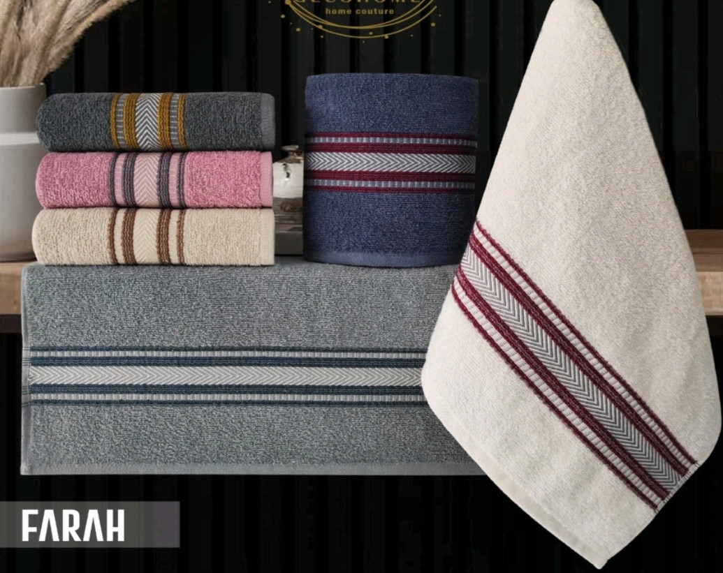 Рушники у наборі 70x140 6-шт Fakili Tekstil "Farah" 100%-бавовна банні махрові м'які Туреччина