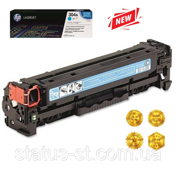 Картридж HP 304A cyan (CC531A) для принтера LJ CM2320nf, CM2320fxi, CP2025dn, CP2025n аналог