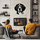 Настінний декор для дому картина лофт Бігль декоративне панно 40x40 см Woodyard (5045--40x40), фото 6